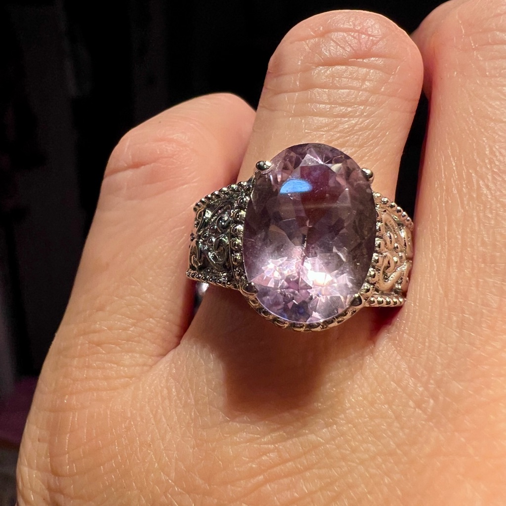 Unique Vintage Silver Ring With Lavender Gemstone Size 5 34 69$